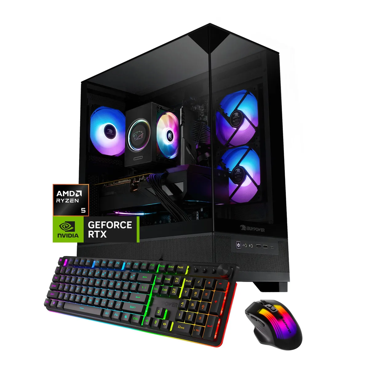 iBUYPOWER iBUYPOWER ESA5N3502 gaming PC Ryzen 5 5500 RTX 3050 16GB DDR4 1TB NVMe — product photo