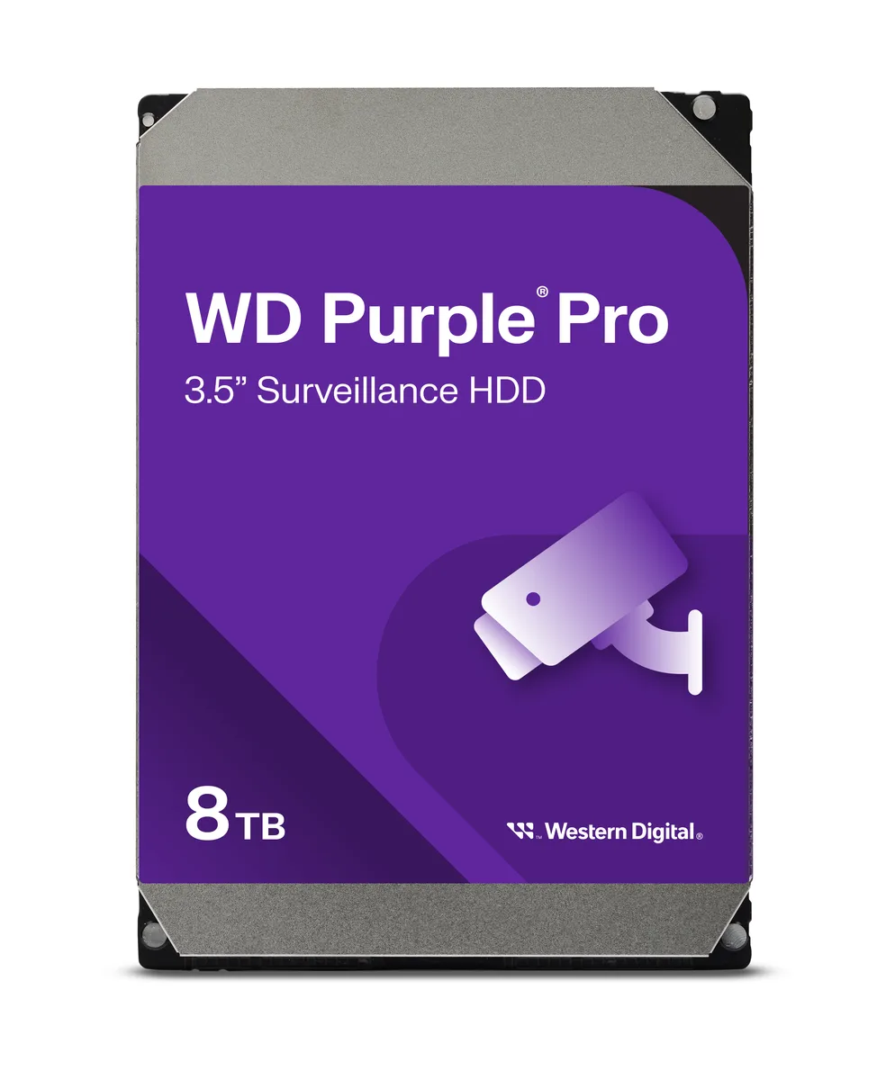 Western Digital Western Digital WD8002PURP 8TB 7200 RPM 256MB Cache SATA 6.0Gb/s 3.5" internal hard drive — photo du produit