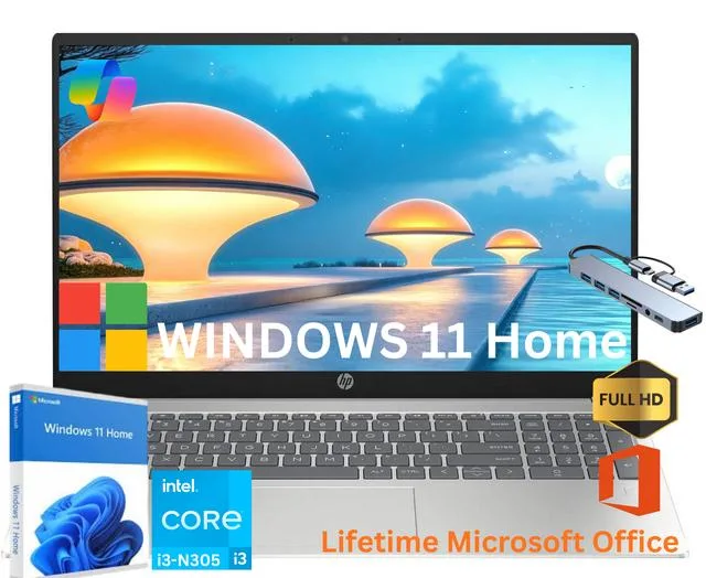 HP HP Laptop 15-FD i3-N305 32GB 256GB 15.6" FHD Silver — 제품 사진