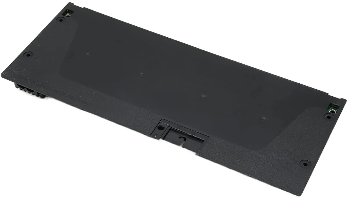 Small black ABS internal power supply unit with attached power cord