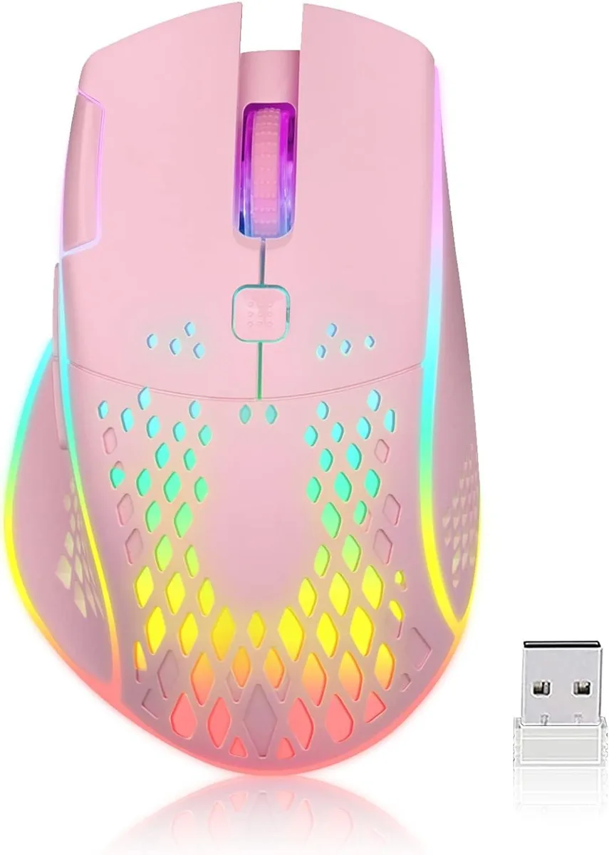 BFKK BFKK C30 Silent Click Wireless Gaming Mouse Pink 500mAh 4800 DPI — product photo