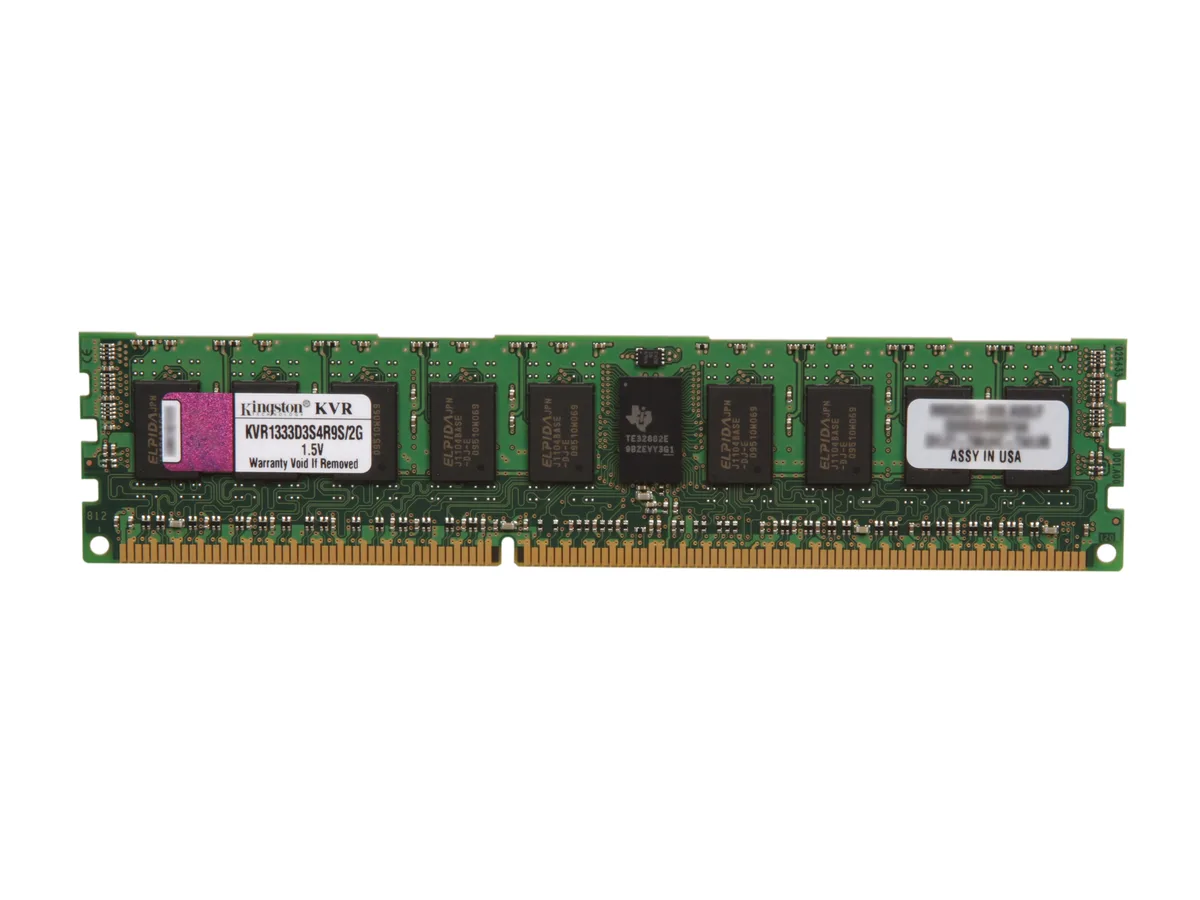 Kingston Technology Corp. Kingston Technology Corp. KVR1333D3S4R9S/2G 2GB DDR3 1333 ECC Registered server RAM — תמונת המוצר