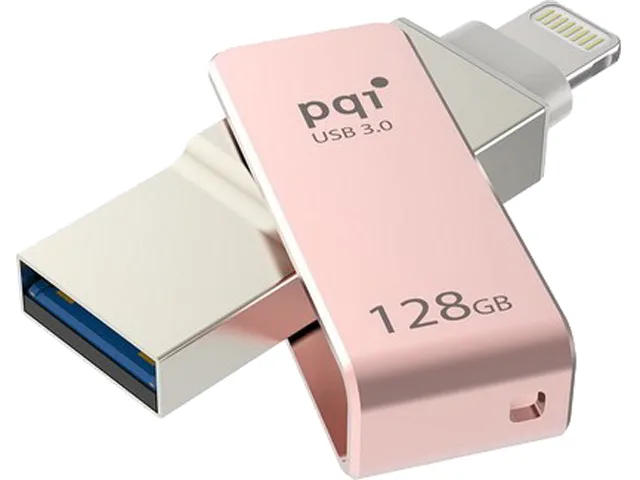 PQI PQI iConnect Mini 6I04-128GR3001 128GB USB flash drive Lightning USB 3.0 Rose Gold — produktbilde