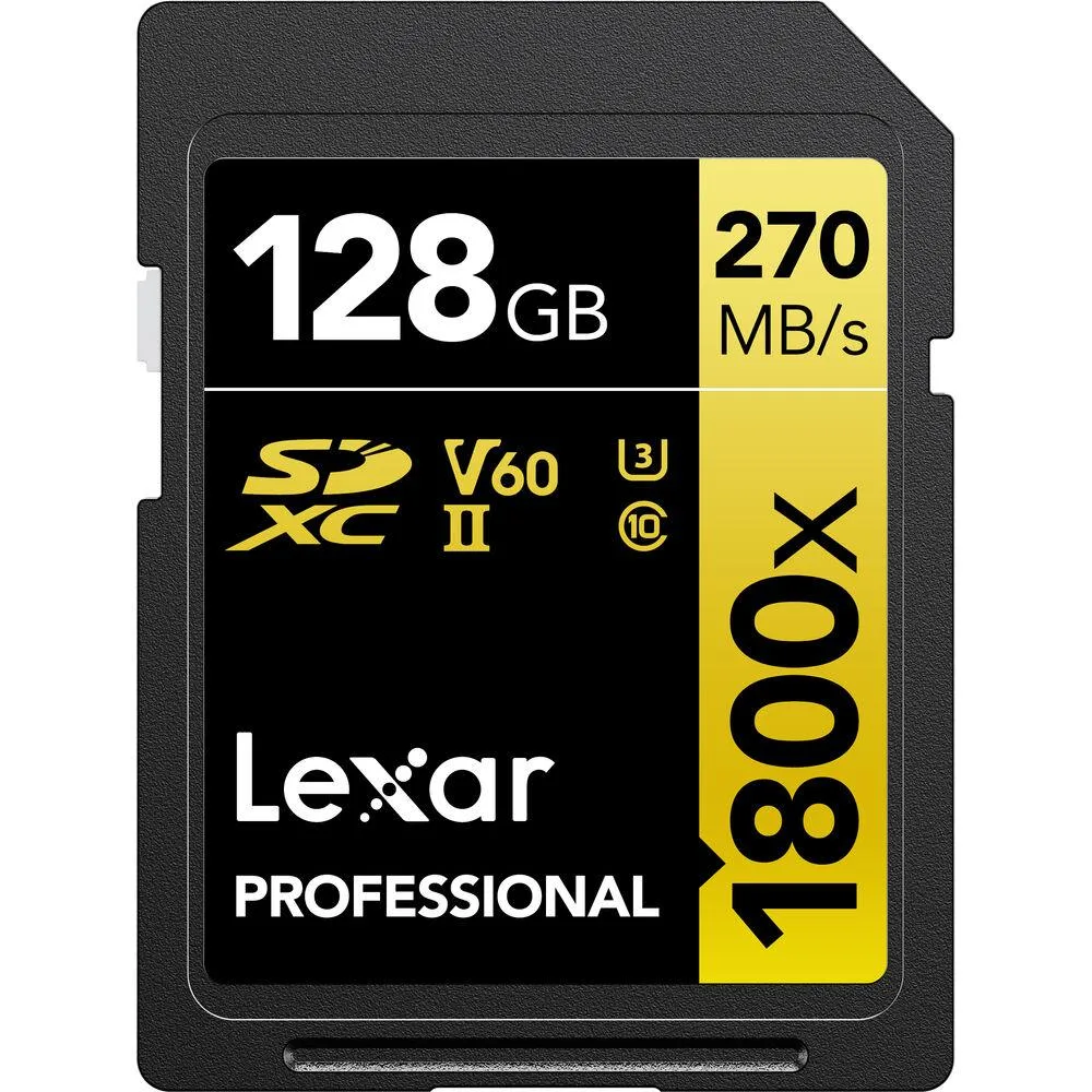 Lexar Lexar LSD1800128G-BNNNU 128GB Professional 1800x UHS-II SDXC memory card — ภาพสินค้า