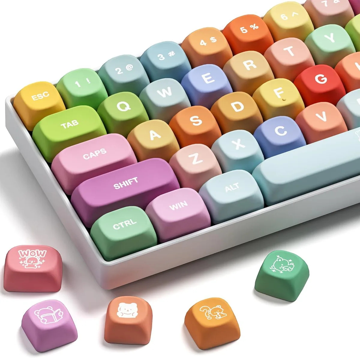 usbroway usbroway Rainbow Gummy Bear PBT Keycap Set 134 Keys MOA Profile 96% Layout — product photo