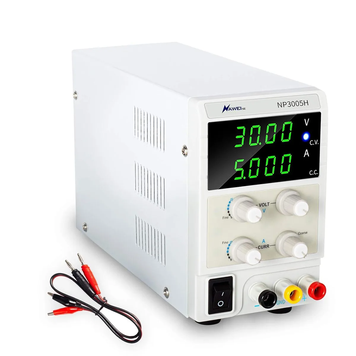 myVolts myVolts DC Power Supply Variable 30V 5A 4-Digit LED Alligator Leads — photo du produit