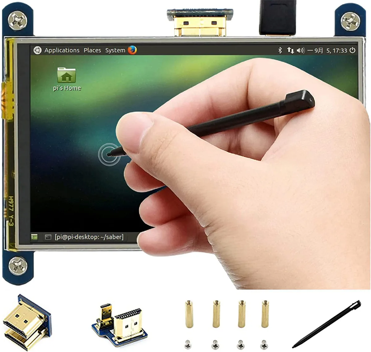 WaveShare WaveShare 4 inch HDMI LCD IPS 800x480 Resistive Touch portable monitor — foto del producto