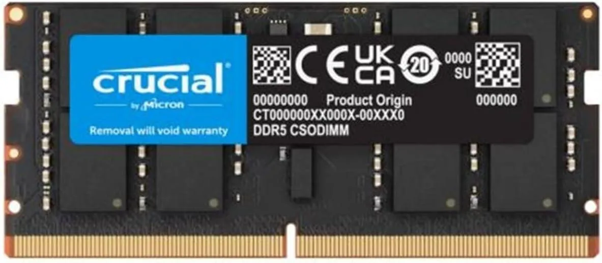 Crucial Crucial CSODIMM CT32G64C52CS5 32GB DDR5 6400MHz CL52 Laptop RAM — 商品照片