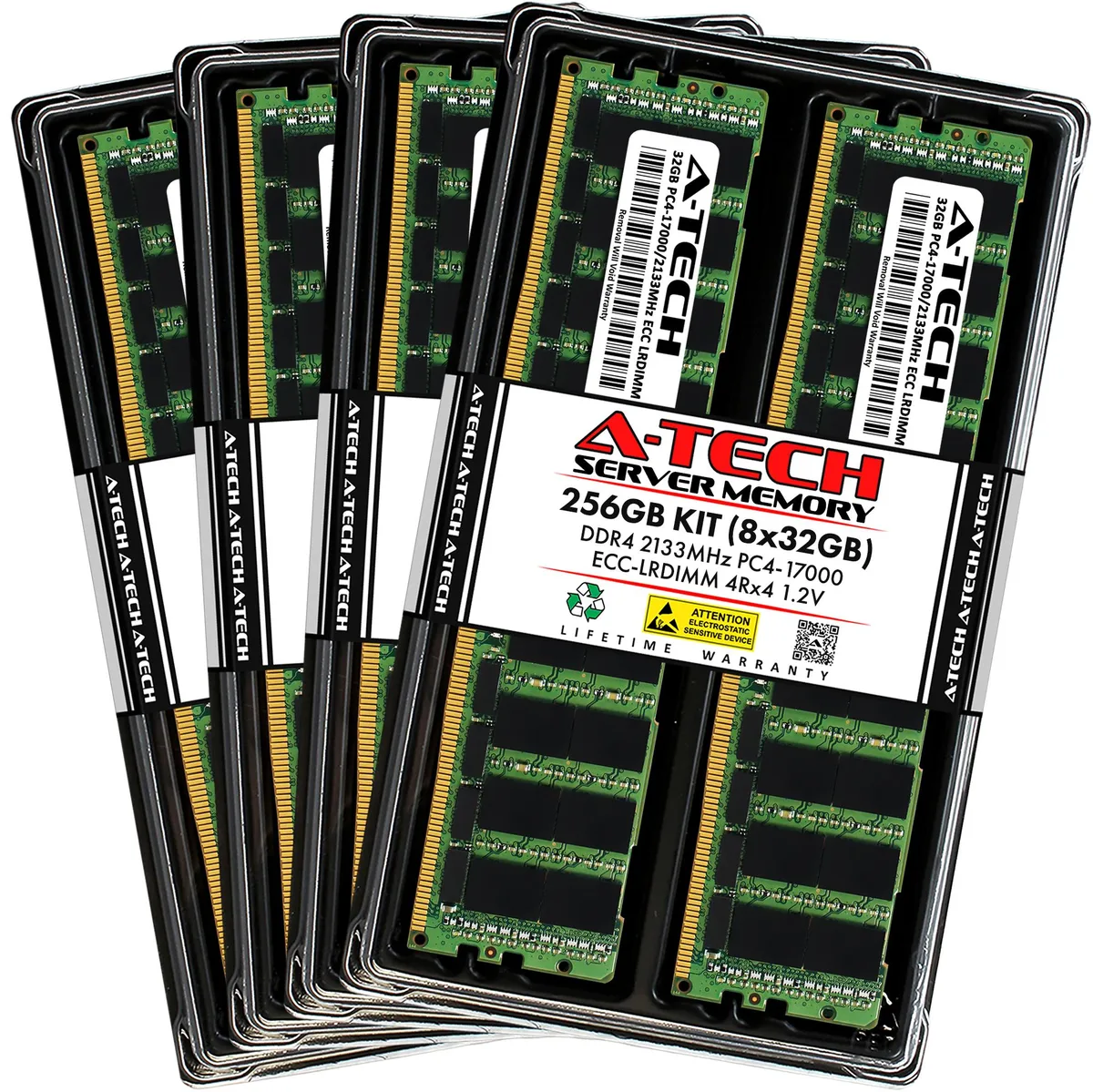 A-Tech A-Tech 256GB (8x32GB) DDR4 2133 ECC LRDIMM 4Rx4 server RAM — photo du produit