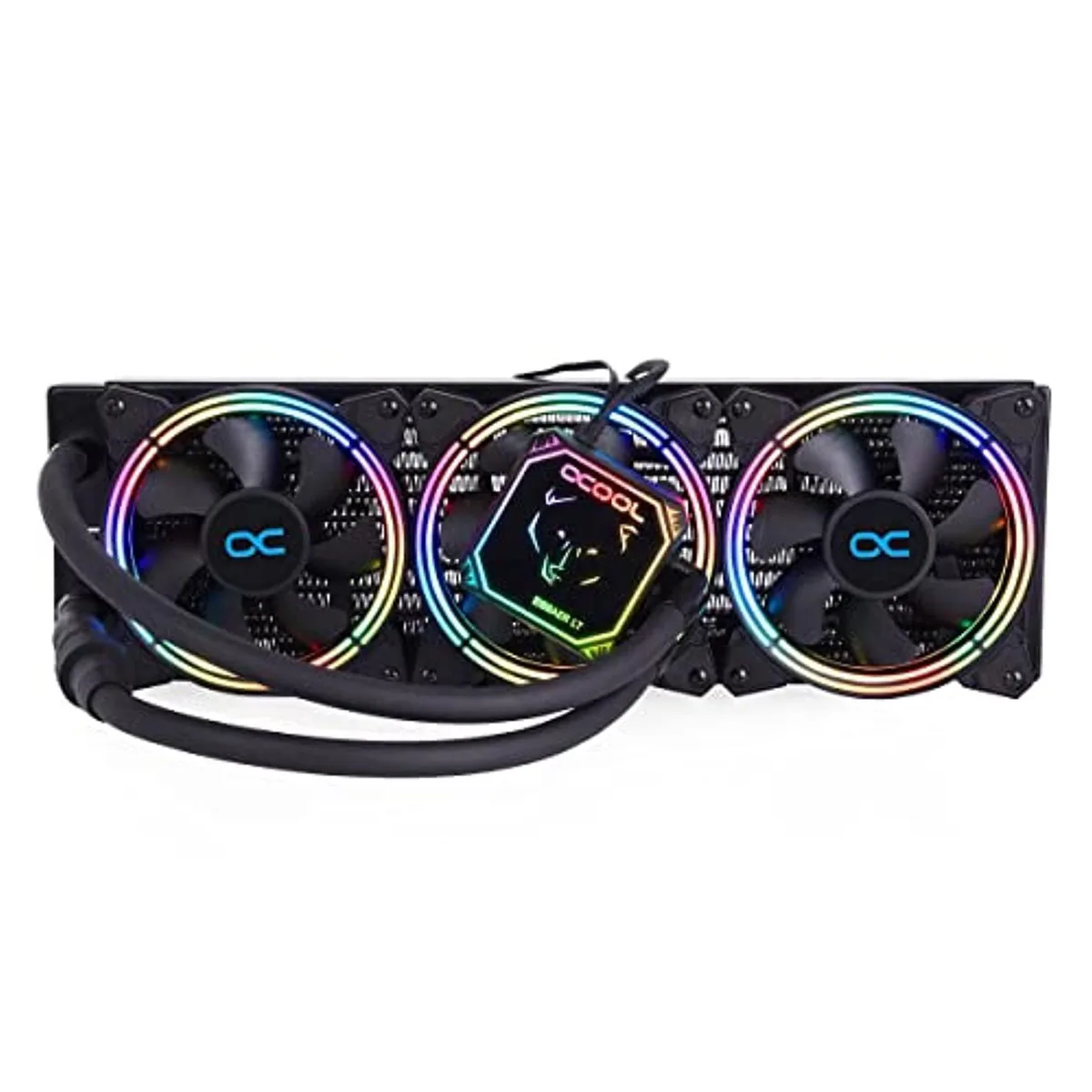 Alphacool Eisbaer Aurora LT360 AIO with 360mm copper radiator and digital RGB pump block