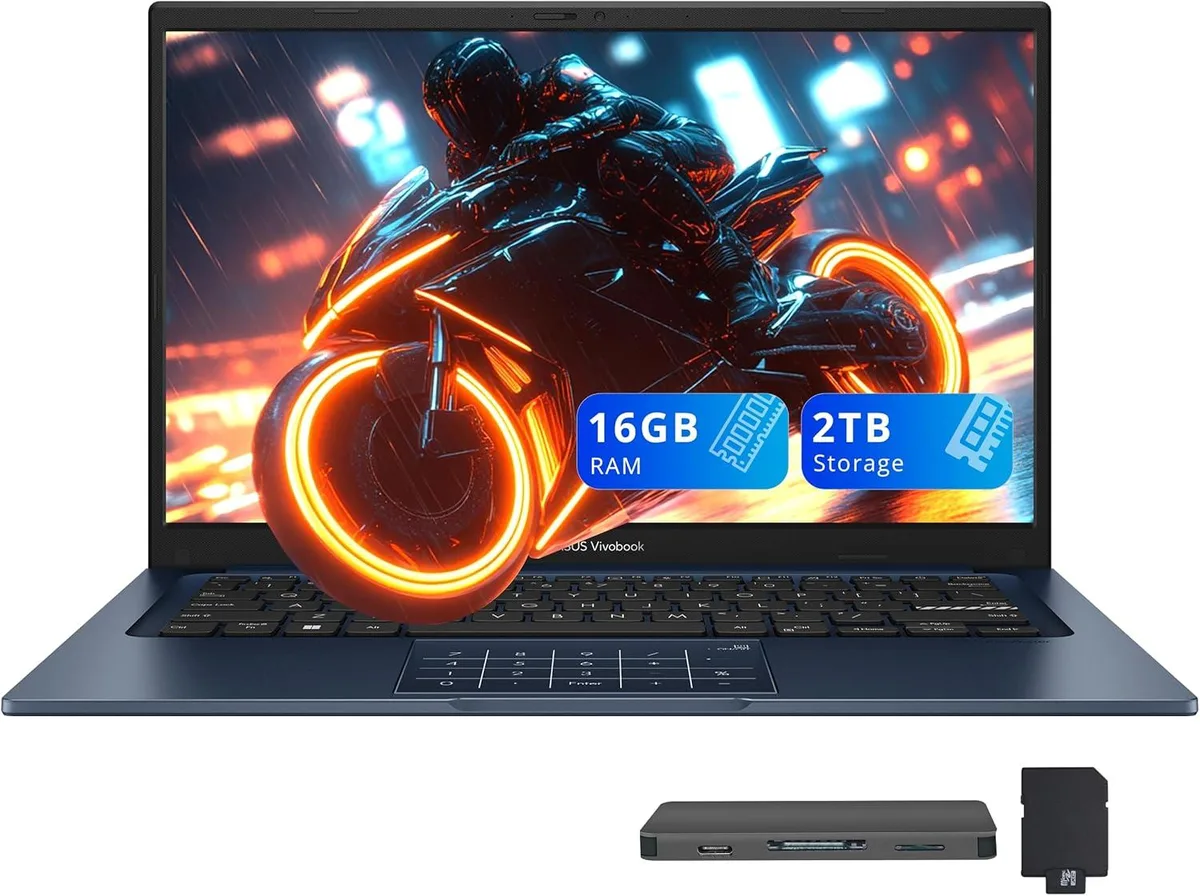ASUS ASUS Vivobook 14 Business Laptop Core 5-120U 16GB 1TB SSD + 1TB Docking Station Quiet Blue — صورة المنتج