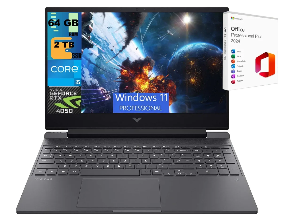 HP HP Victus 15 Raider 64GB 2TB RTX 4050 gaming laptop — product photo