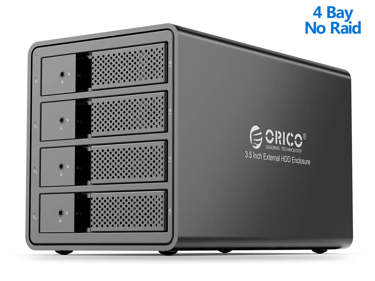 Orico Orico 4-Bay 3.5" SATA USB 3.0 Drive Enclosure Black — صورة المنتج