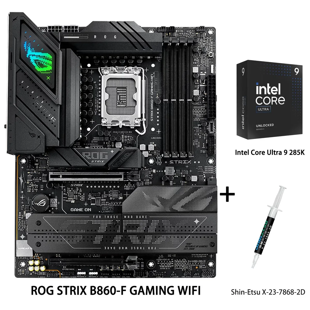 ASUS ASUS ROG STRIX B860-F GAMING WIFI Intel motherboard & Ultra 9 285K CPU combo — снимка на продукта