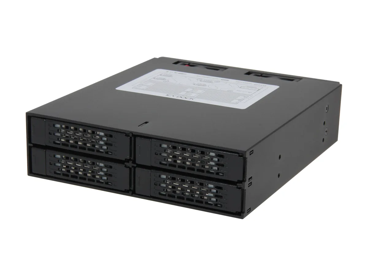 ICY DOCK ICY DOCK MB994SP-4SB-1 4 x 2.5 SATA 6Gbps HDD SSD Mobile Rack Cage 5.25 bay hdd accessory — 商品写真