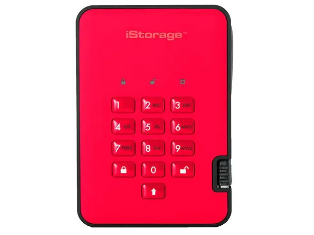 iStorage iStorage diskAshur2 1TB Fiery Red portable hard drive — zdjęcie produktu