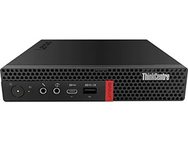 Small black square desktop computer with compact tiny form factor