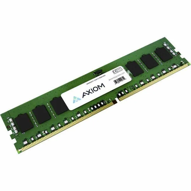 Green printed circuit board with black memory chips and gold edge connectors