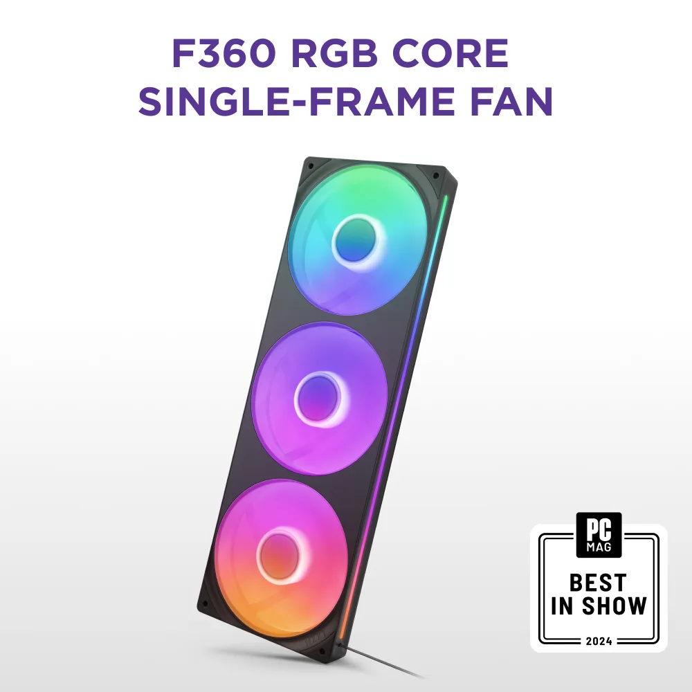 NZXT NZXT RF-U36HF-B1 F360 RGB Core 360 mm case fan — product photo