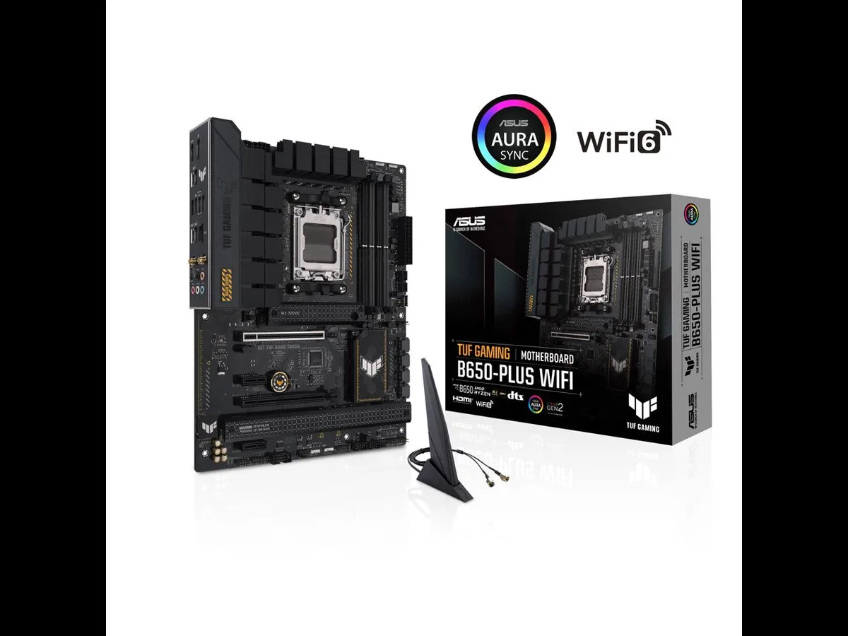 ASUS ASUS TUF GAMING B650-PLUS WIFI Socket AM5 (LGA 1718) Ryzen 7000 AMD Motherboard 14 power stages PCIe 5.0 M.2 — photo du produit