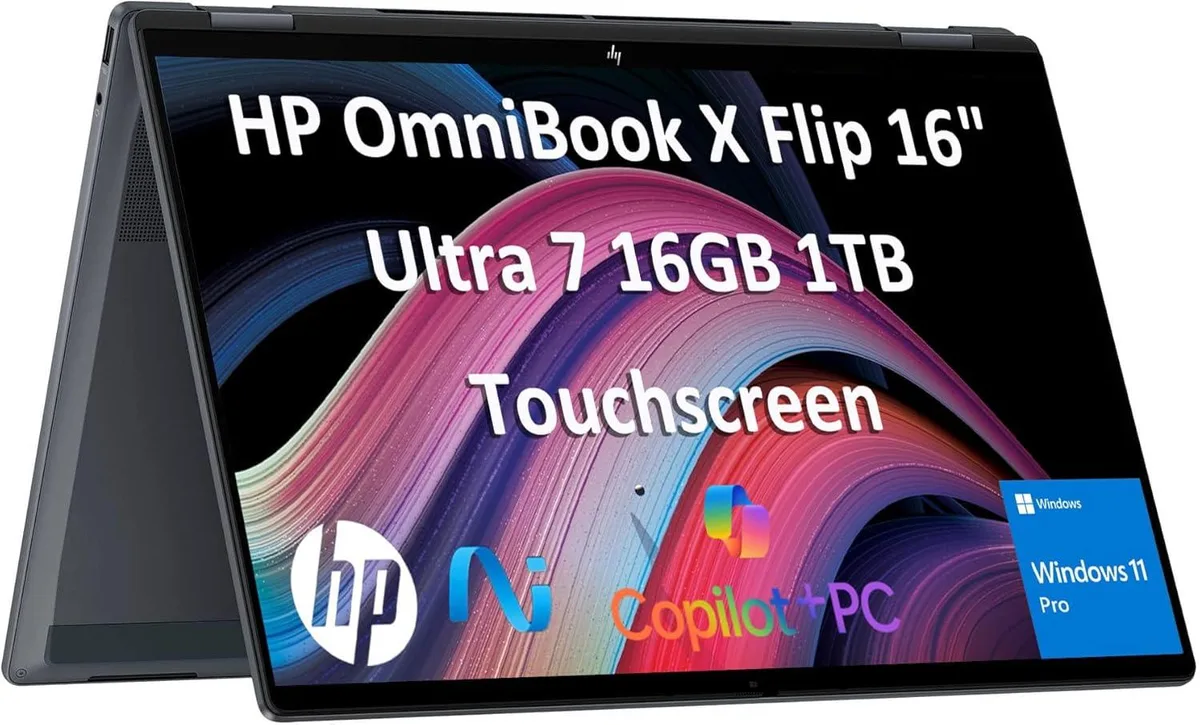 HP HP OmniBook X Flip x360 2-in-1 16" Intel Core Ultra 7 256V 16GB 1TB — Produktfoto