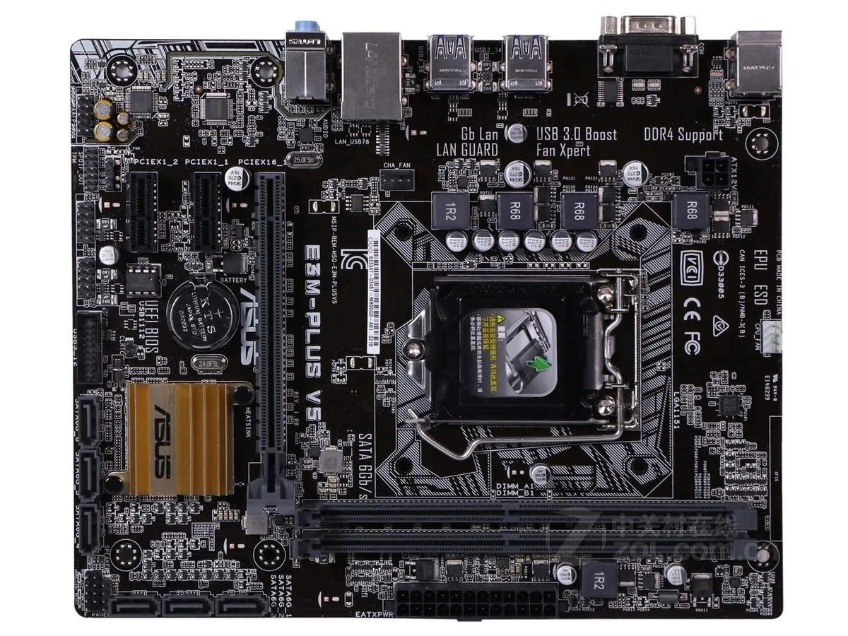 Green micro ATX motherboard with silver LGA 1151 socket and black DDR4 slots