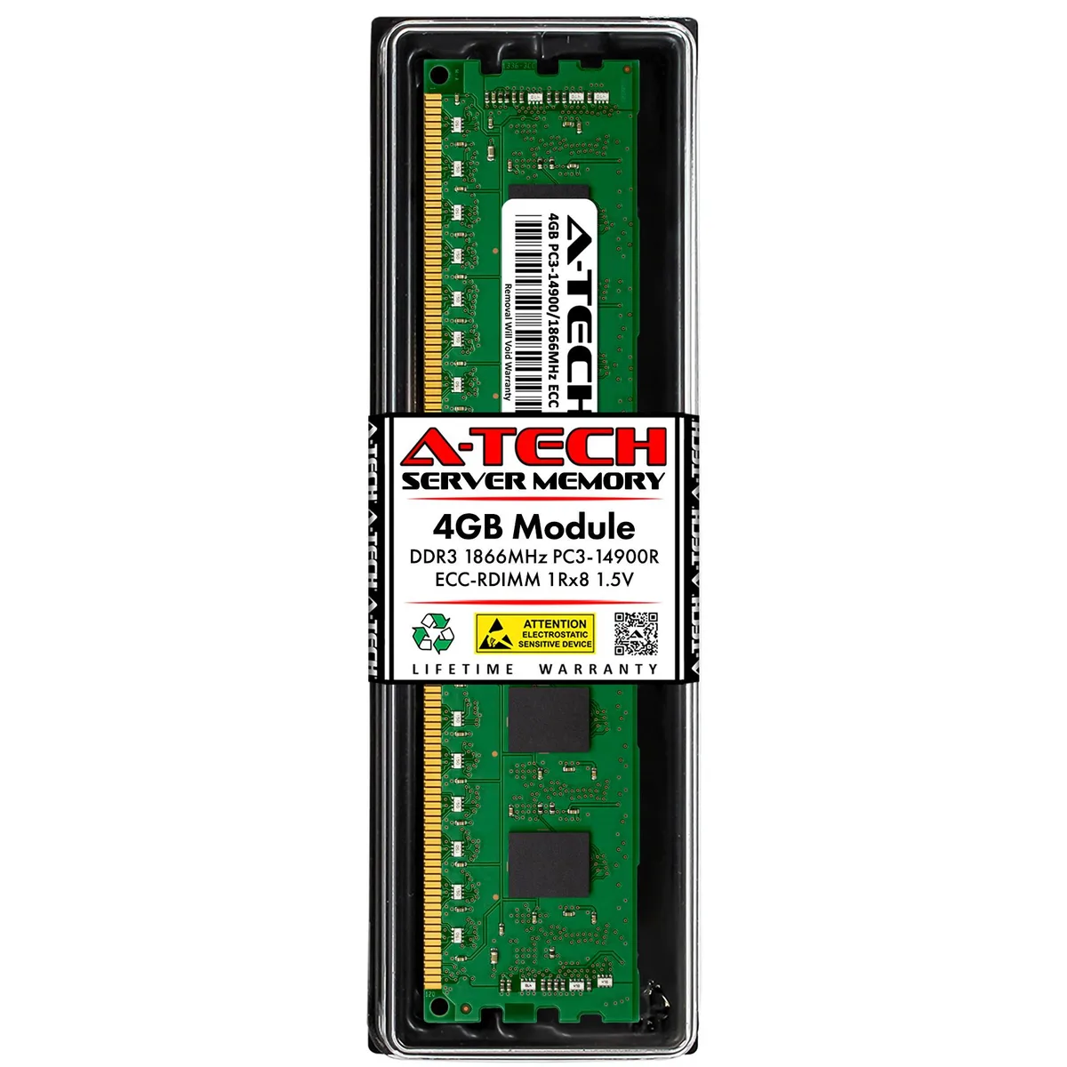 A-Tech A-Tech 4GB DDR3 1866 ECC RDIMM 1Rx8 Server Memory Dell A7187320 SNP7826WC/4G — photo du produit