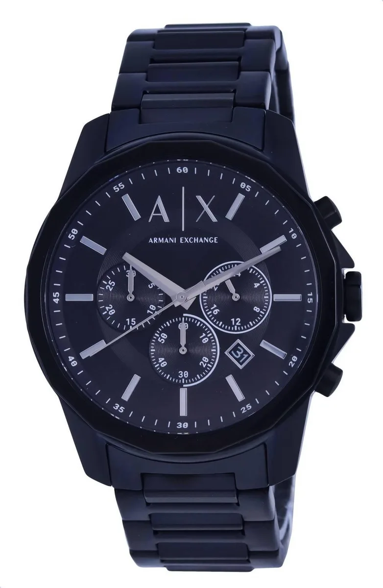 Armani Exchange Armani Exchange AX1722 Chronograph Stainless Steel Black Dial Quartz Watch — 제품 사진