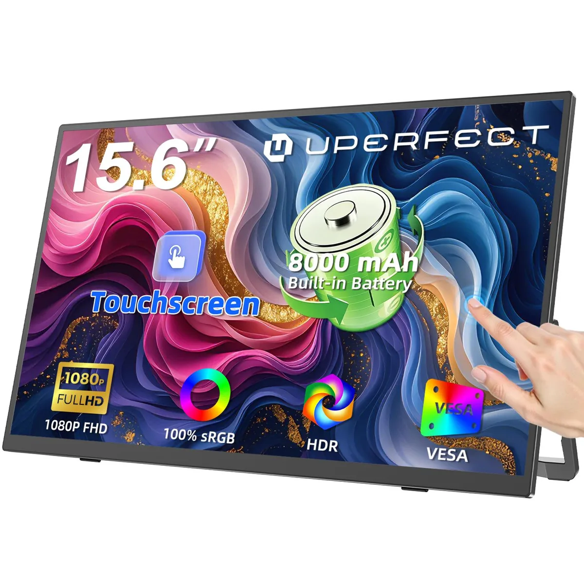Uperfect Uperfect 15.6" Touchscreen Portable Monitor 10-Point 8000mAh Battery — снимка на продукта