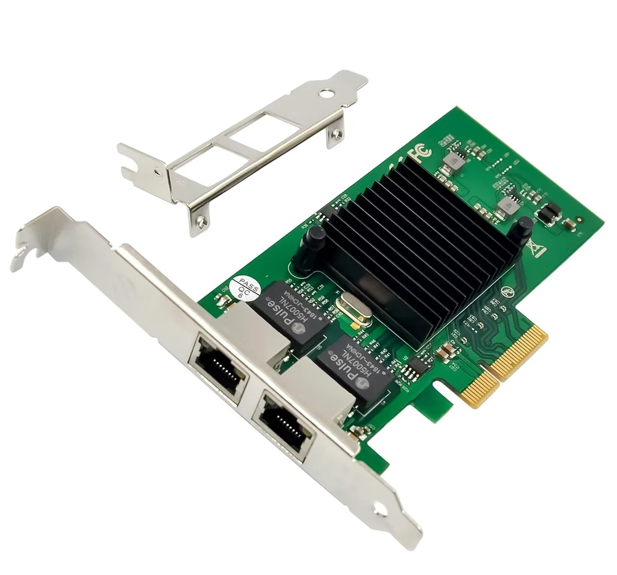 Vszerda Vszerda Dual-Port PCIe x4 Gigabit Network Card Intel 82576 Low Profile — صورة المنتج