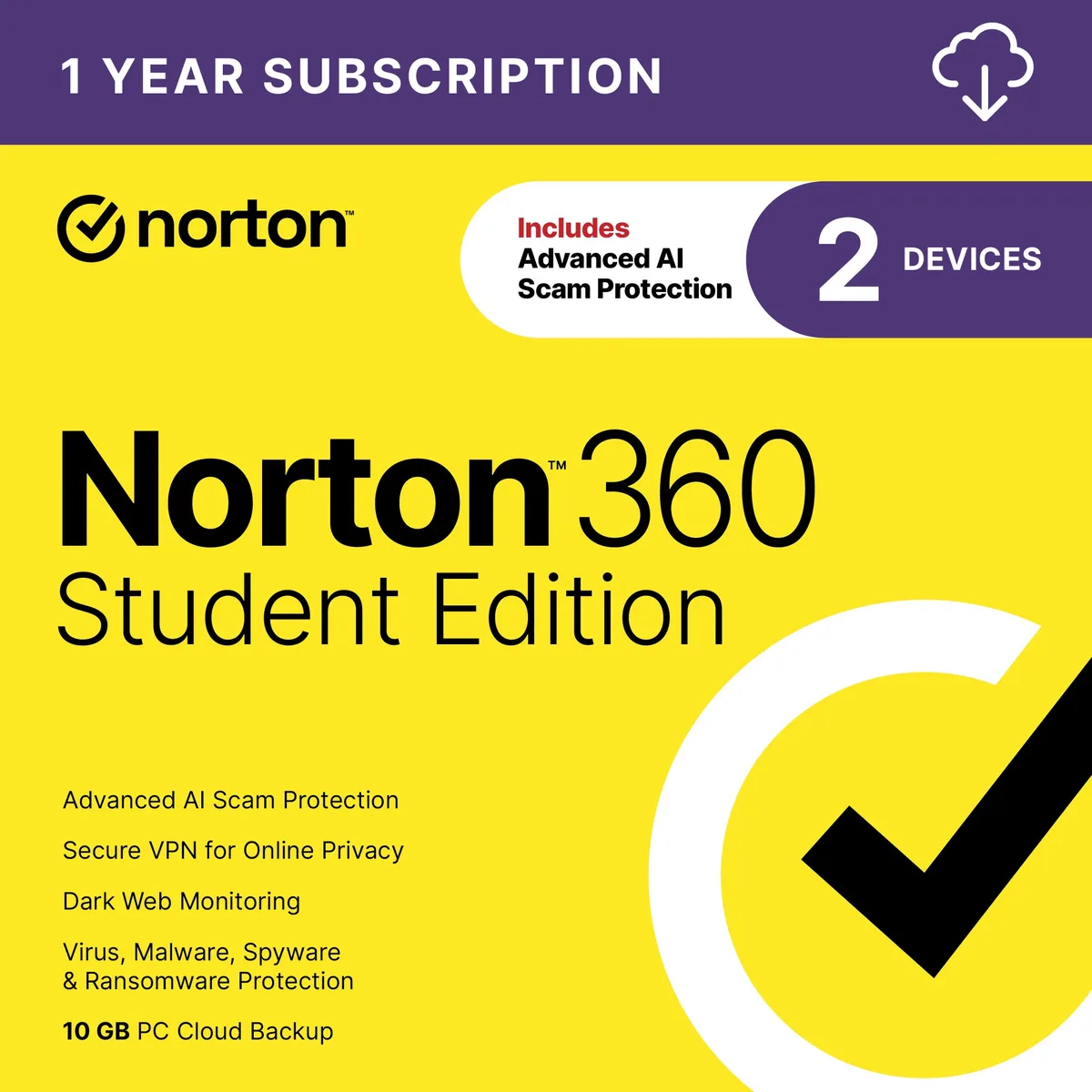 Norton Norton 360 Student Edition 21444087 antivirus 2 Devices — Produktfoto
