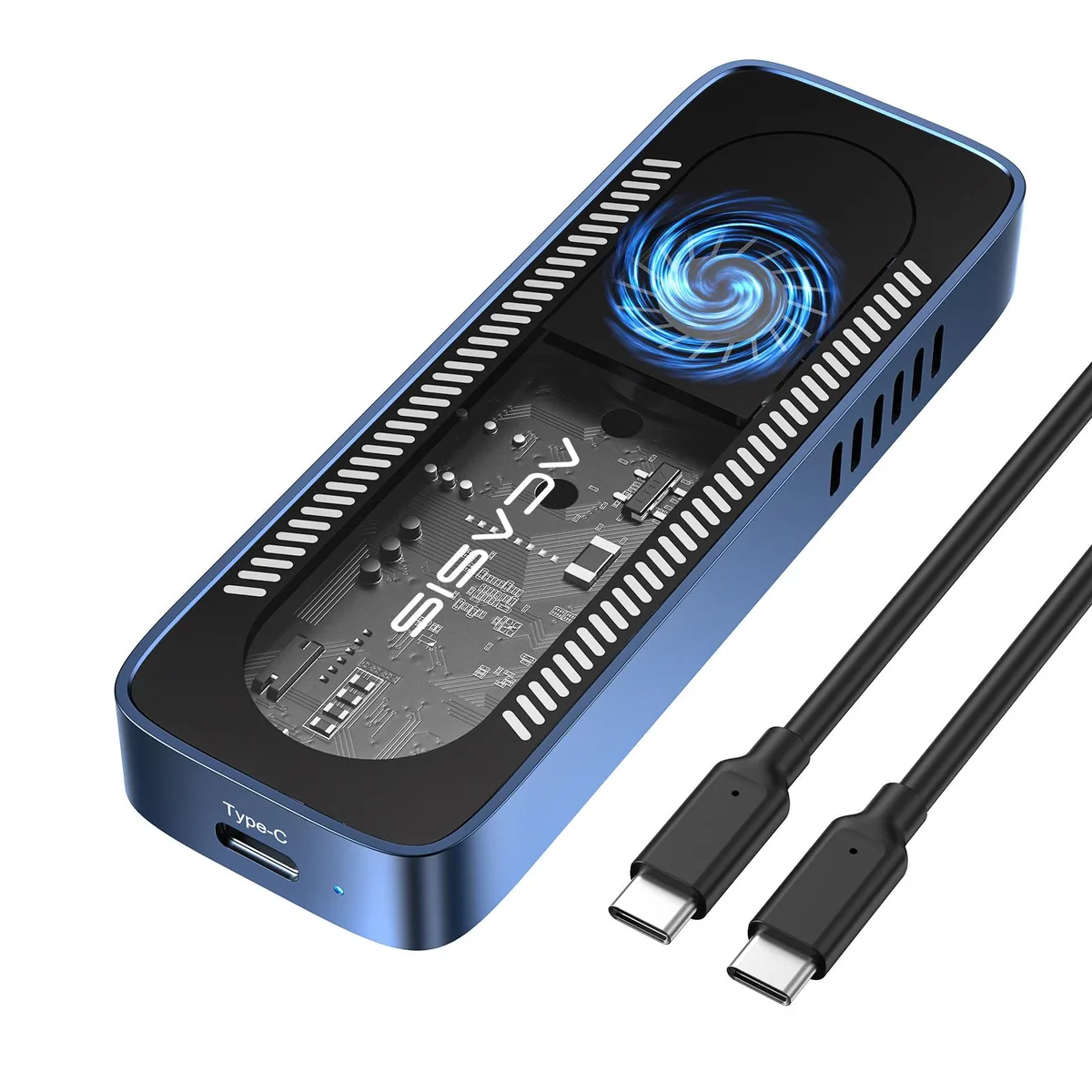 Acasis Acasis New-Clear 10Gbps Built In Fan USB 3.1 M.2 NVME SSD Case — toote foto