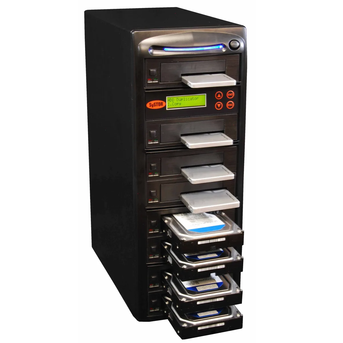 Systor Systor SYS107HS-DP 1:7 SATA Duplicator &amp; Sanitizer 5.4GB/min 128MB 300W — termékfotó
