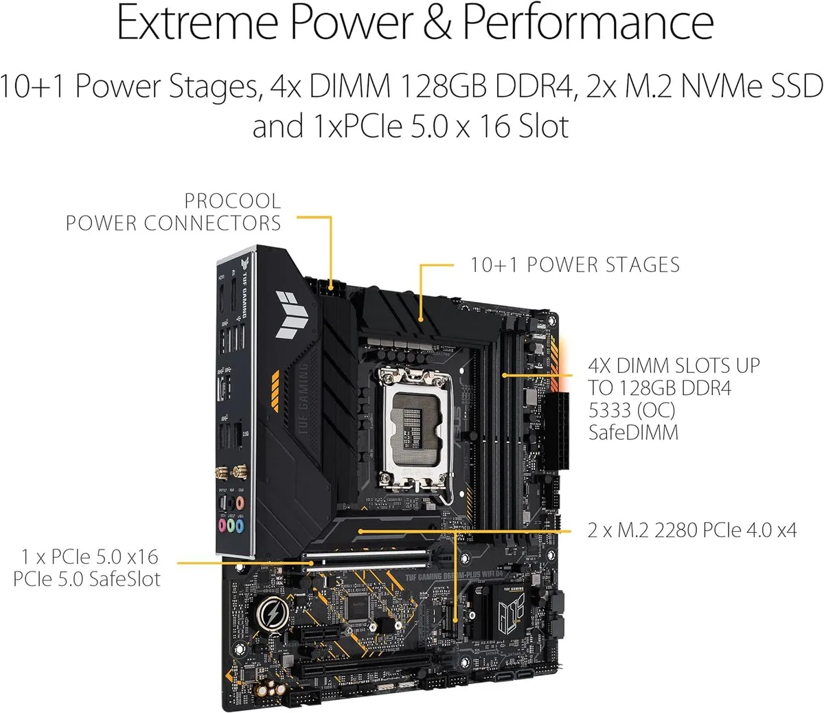 ASUS ASUS TUF GAMING B660M-PLUS WIFI D4 Intel motherboard — toote foto