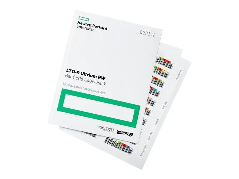 HPE HPE Q2017A Bar Code Labels Ultrium-9 7A Uniquely Sequenced TAA backup media — fotografija izdelka