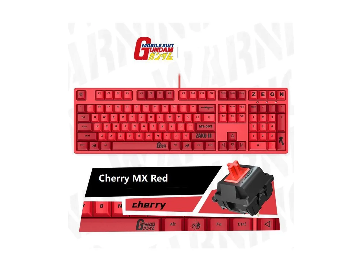 iKBC iKBC ZAKU 108 Wired Gaming Keyboard Cherry MX Brown Vintage Red — product photo
