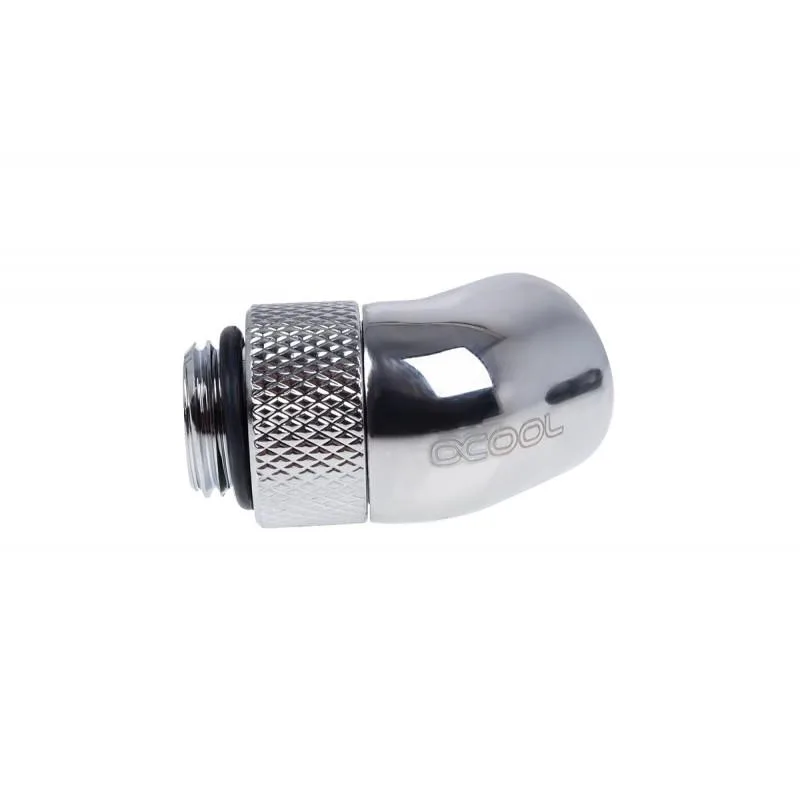Alphacool Alphacool Eiszapfen G1/4" 45° Angled Rotatable Adapter Fitting Chrome 17247 — fotografie produktu