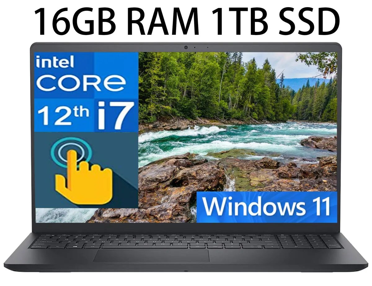 DELL DELL Inspiron 15 3520 laptop i7-1255U 16GB 1TB SSD 15.6" FHD Touchscreen — photo du produit