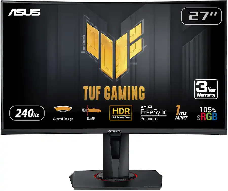 ASUS ASUS VG27VQMY 27" 240Hz curved gaming monitor — product photo