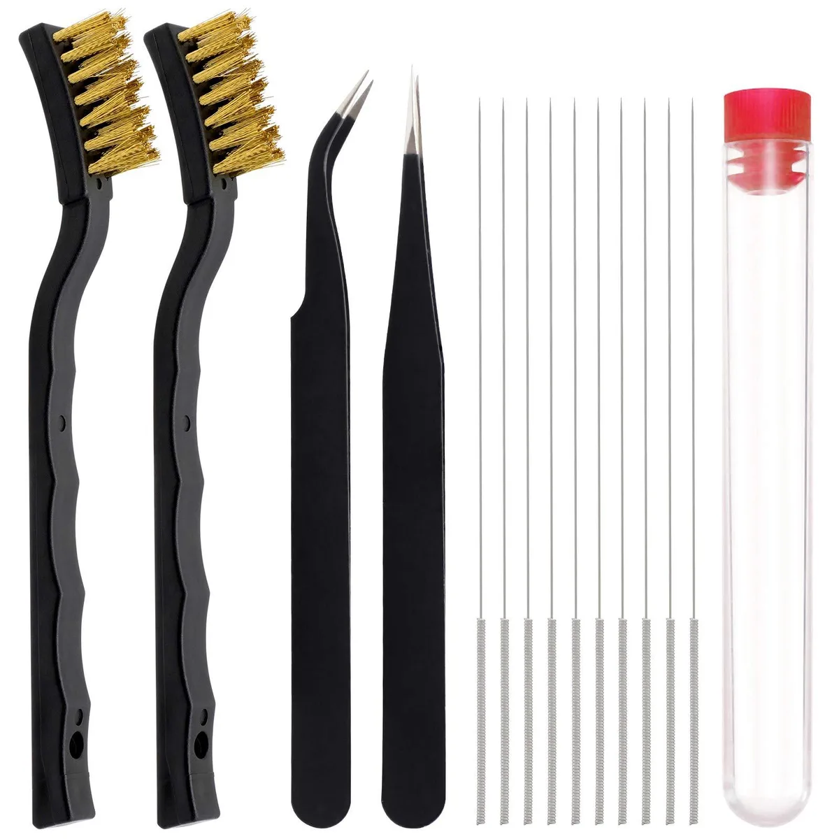  KITANIS KIT-PZTZ Nozzle Cleaning Kit 10pc 0.4mm Needles Tweezers Brushes — Produktfoto