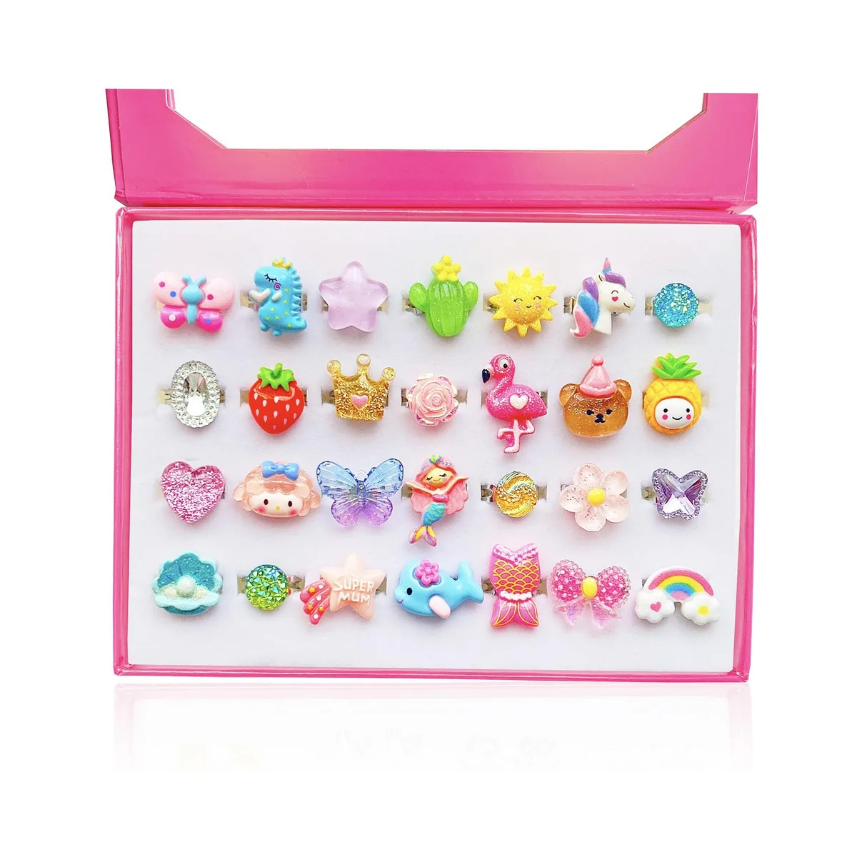 ELEMIRSA EM-21093 Princess Adjustable Ring Set 28pcs — ürün fotoğrafı