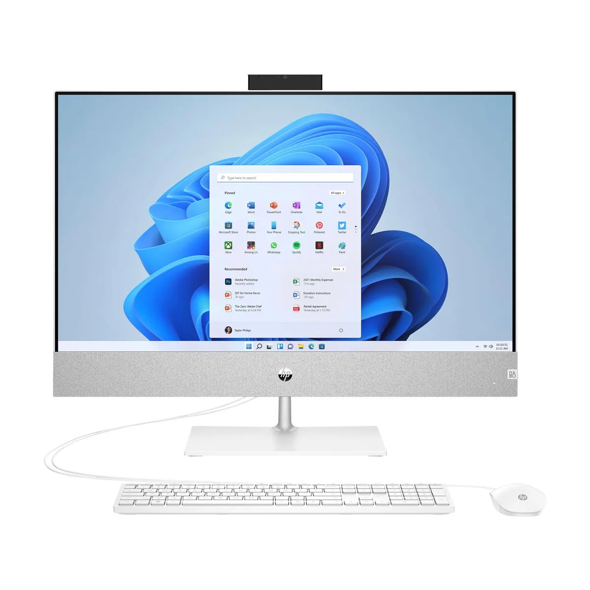 HP HP Pavilion 27 All-in-One Desktop PC Ryzen 3 5425U 8GB DDR4 256GB SSD 27" FHD IPS Windows 11 Home White — toote foto