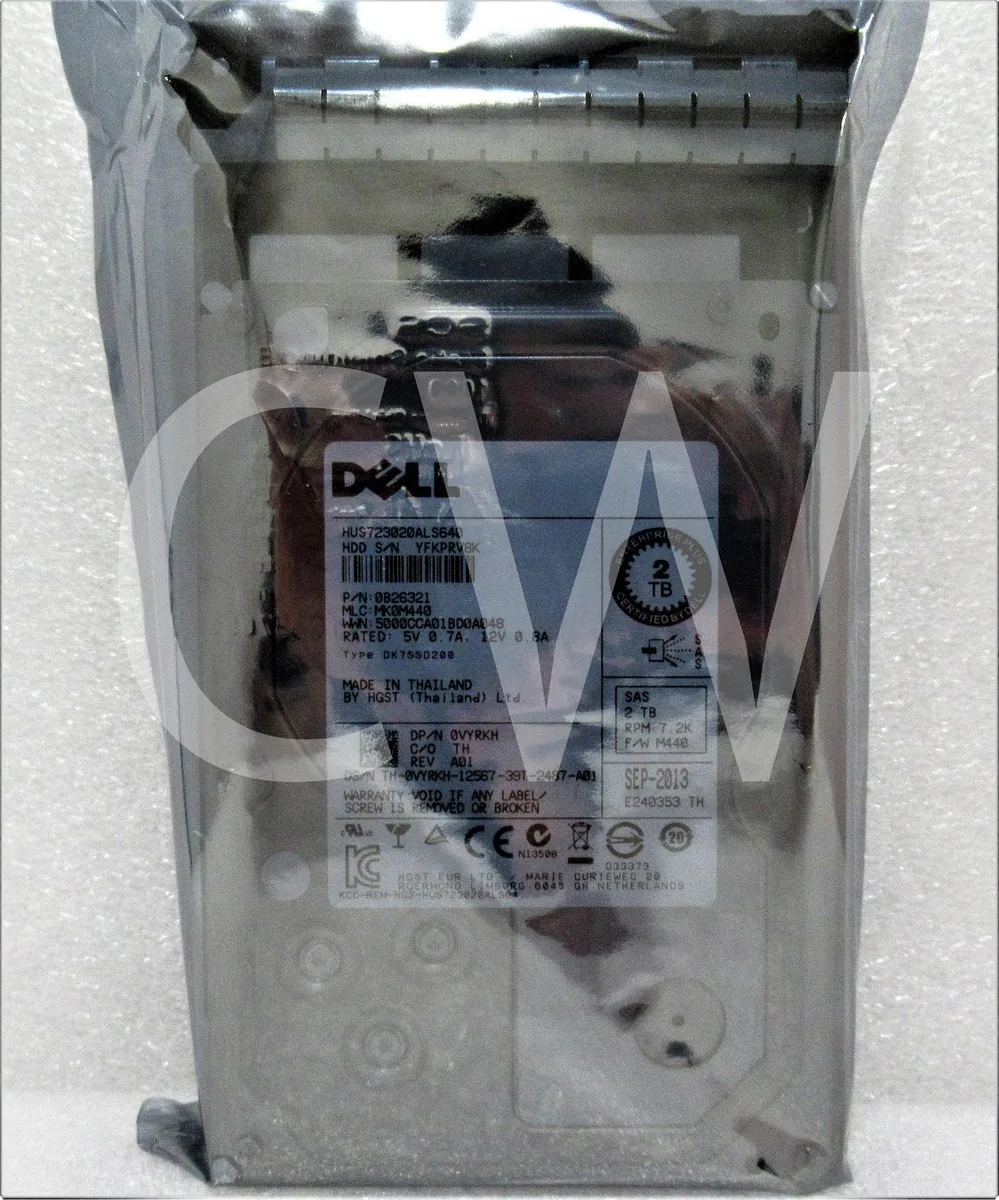 DELL DELL HUS723020ALS640 2TB 7200RPM SAS 6Gb/s 3.5" internal hard drive — 商品写真
