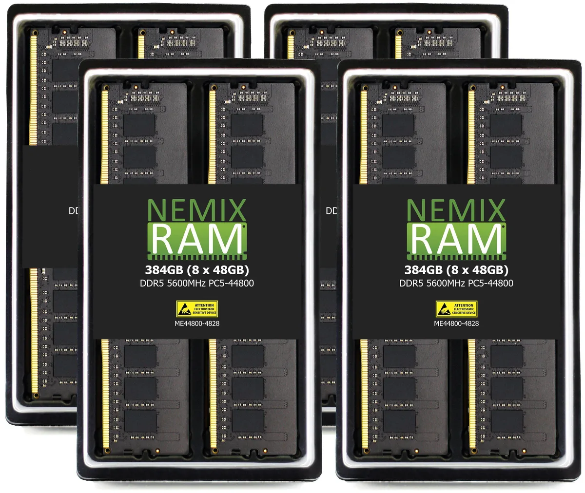 NEMIX RAM NEMIX RAM DDR5 5600 ECC UDIMM 384GB (8x48GB) CL42 1.1V 2Rx8 server RAM — product photo