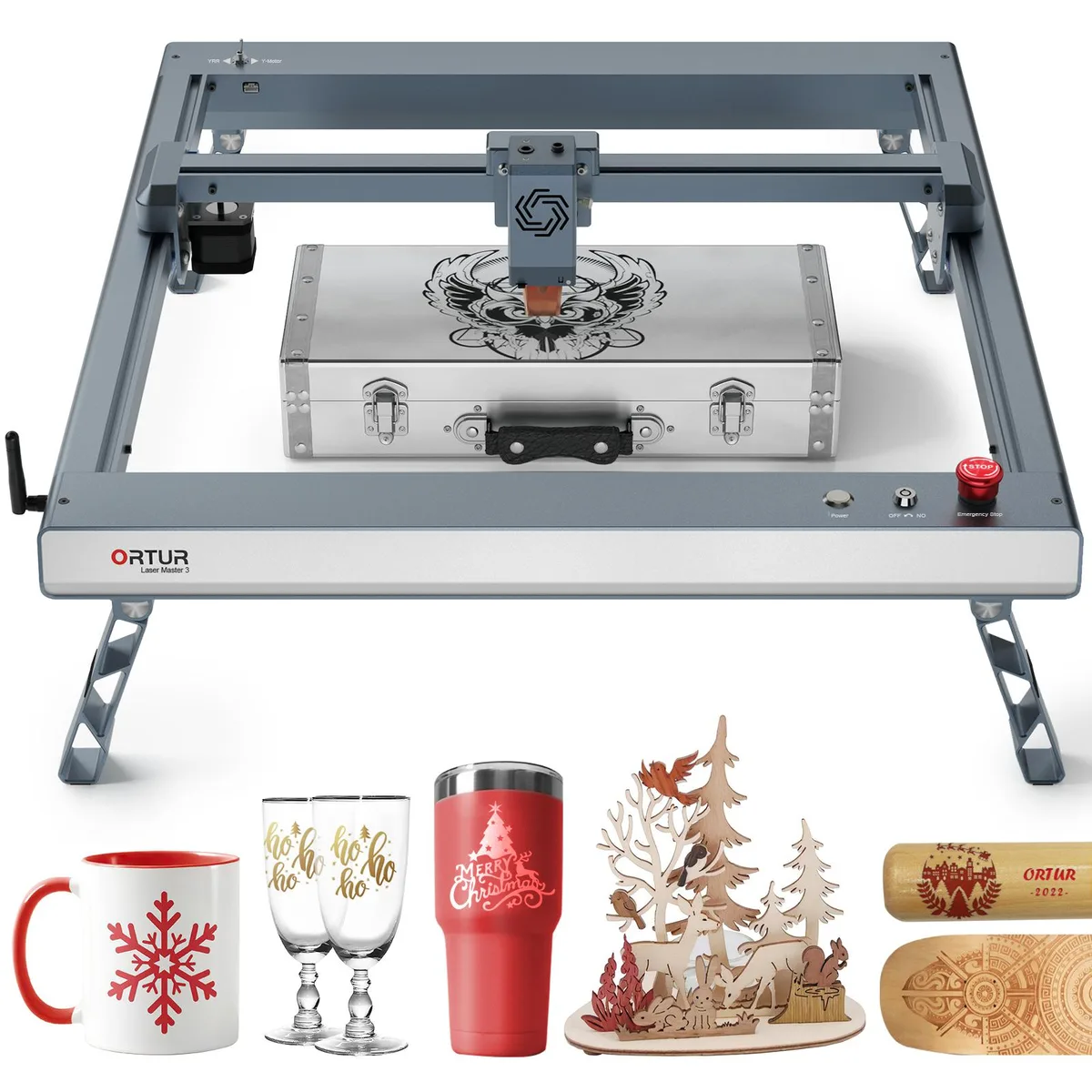Ortur Ortur Laser Master 3 10W laser engraver with foldable feet and air assist nozzle — toote foto