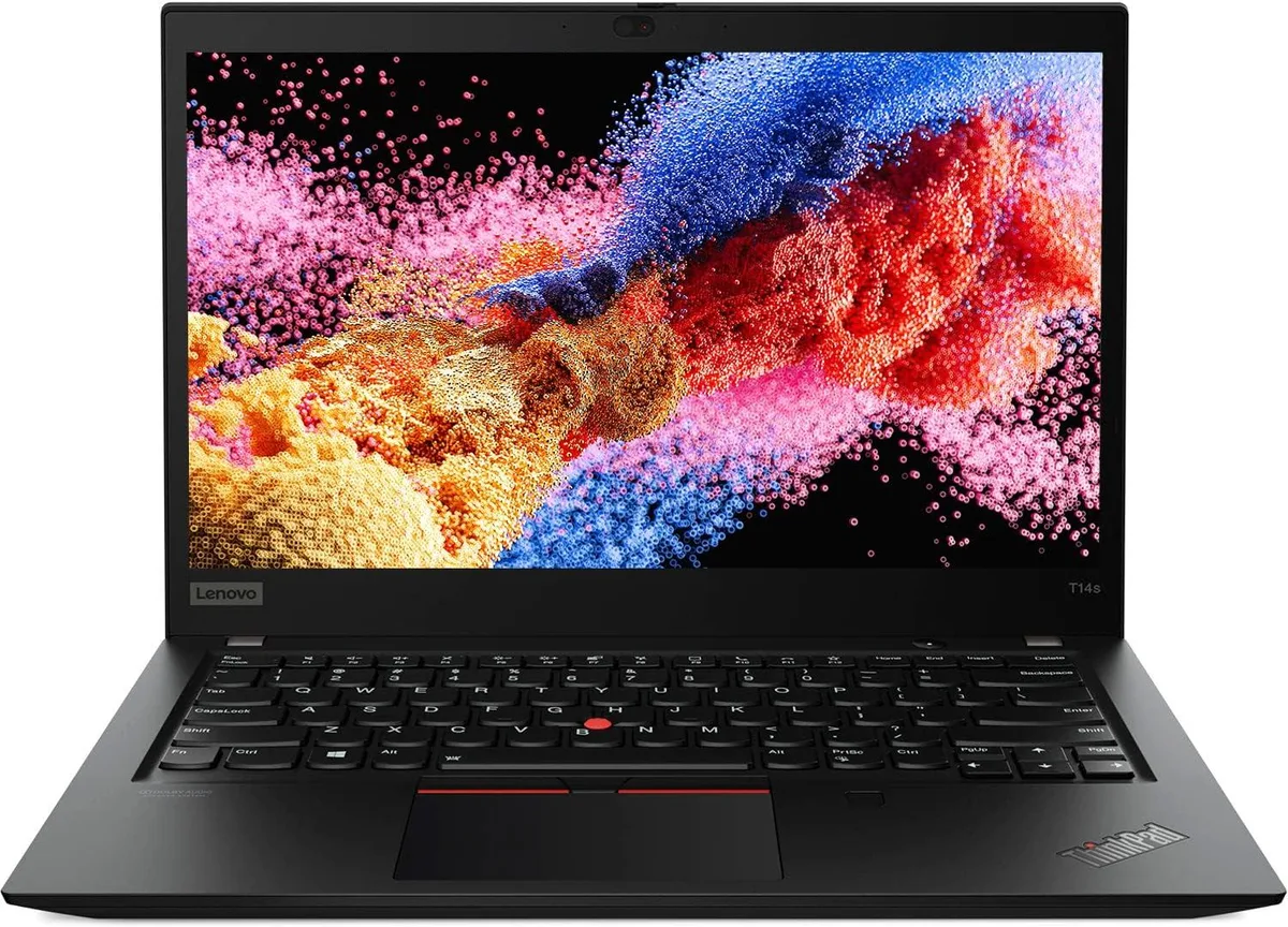 Silver ultraportable laptop, 14 inch matte screen, backlit keyboard, fingerprint reader, webcam above display