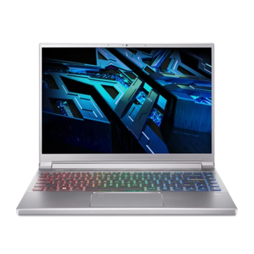 Gray 14 inch gaming laptop, slim profile, matte finish