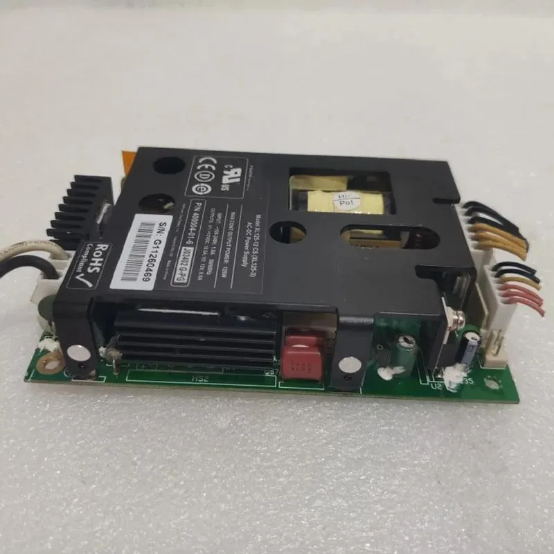 ATX power supply unit in metal enclosure with multiple output cables
