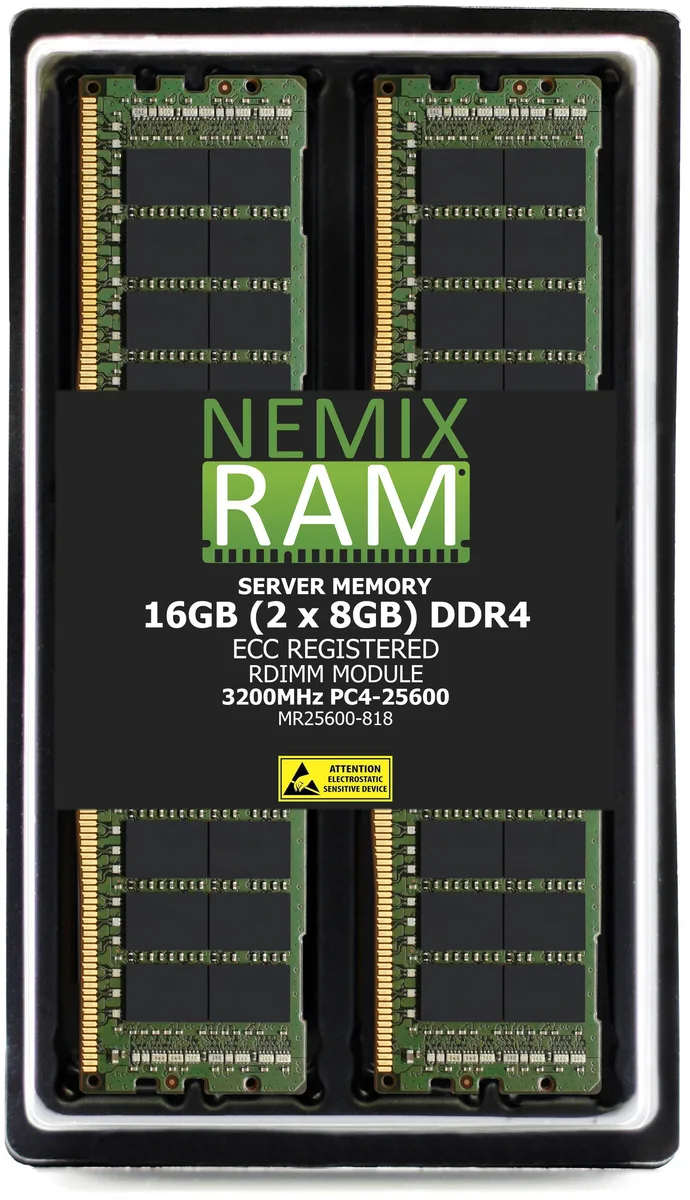 NEMIX RAM NEMIX RAM 16GB 2x8GB DDR4 3200MHz PC4-25600 CL22 1.2V 1Rx8 ECC Registered RDIMM Kit Supermicro X12SPA-TF — תמונת המוצר