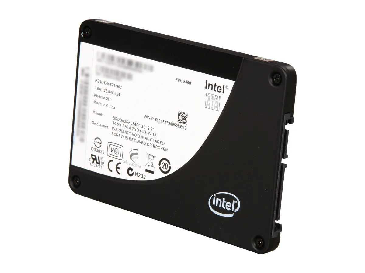 Intel Intel X25-E SSDSA2SH064G101 2.5" 64GB SATA II SLC enterprise SSD — product photo